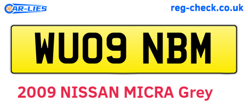 WU09NBM are the vehicle registration plates.