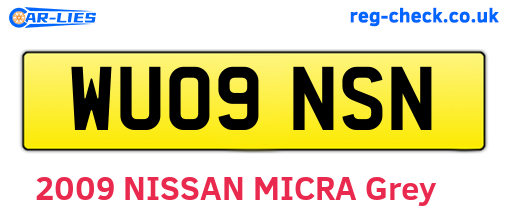 WU09NSN are the vehicle registration plates.