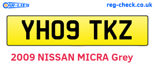 YH09TKZ are the vehicle registration plates.