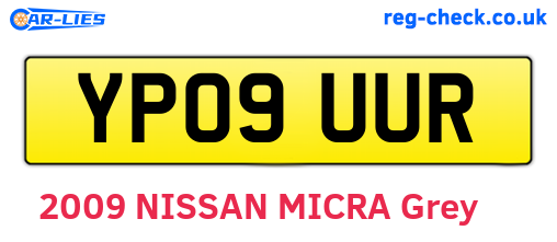 YP09UUR are the vehicle registration plates.