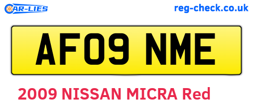 AF09NME are the vehicle registration plates.