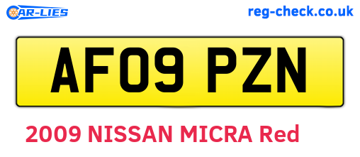 AF09PZN are the vehicle registration plates.