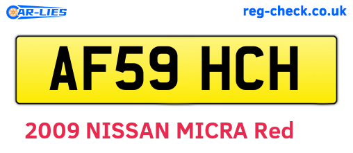 AF59HCH are the vehicle registration plates.