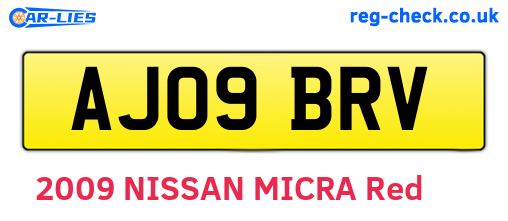 AJ09BRV are the vehicle registration plates.
