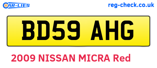 BD59AHG are the vehicle registration plates.