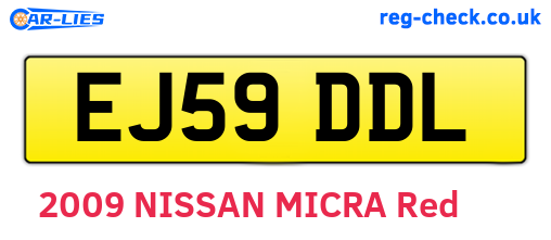 EJ59DDL are the vehicle registration plates.