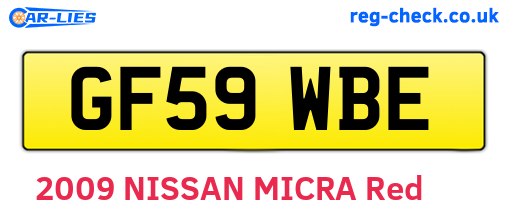 GF59WBE are the vehicle registration plates.