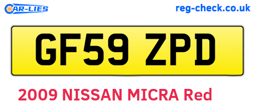 GF59ZPD are the vehicle registration plates.