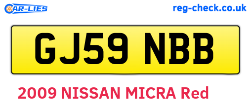 GJ59NBB are the vehicle registration plates.