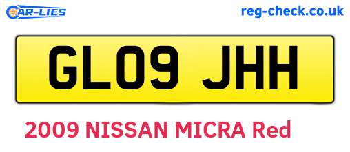 GL09JHH are the vehicle registration plates.