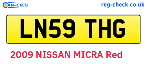 LN59THG are the vehicle registration plates.