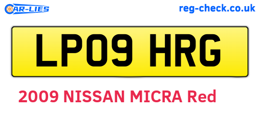 LP09HRG are the vehicle registration plates.