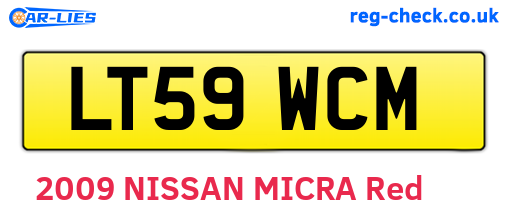 LT59WCM are the vehicle registration plates.