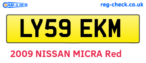 LY59EKM are the vehicle registration plates.