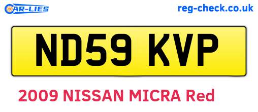 ND59KVP are the vehicle registration plates.