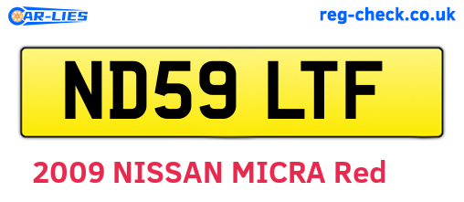 ND59LTF are the vehicle registration plates.
