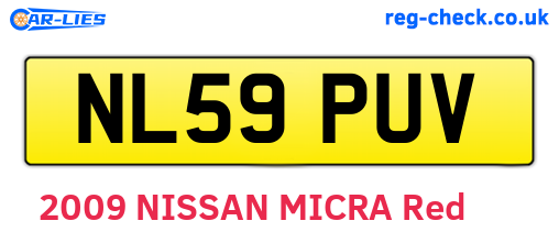 NL59PUV are the vehicle registration plates.