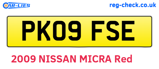 PK09FSE are the vehicle registration plates.