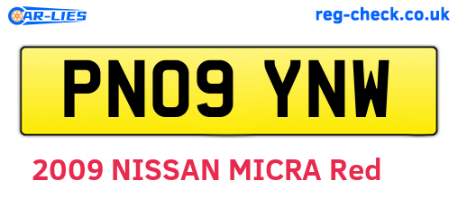 PN09YNW are the vehicle registration plates.
