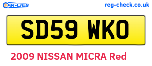 SD59WKO are the vehicle registration plates.