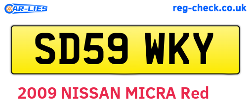 SD59WKY are the vehicle registration plates.