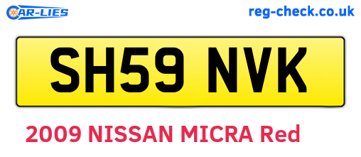 SH59NVK are the vehicle registration plates.