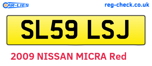 SL59LSJ are the vehicle registration plates.