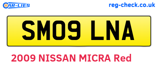 SM09LNA are the vehicle registration plates.