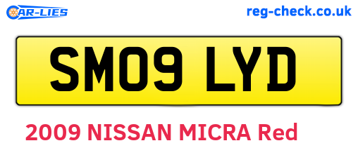 SM09LYD are the vehicle registration plates.