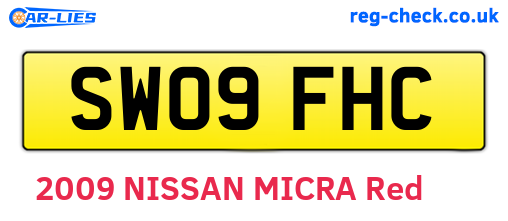 SW09FHC are the vehicle registration plates.