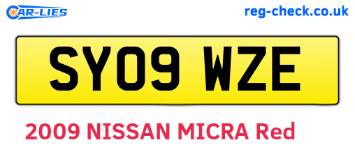 SY09WZE are the vehicle registration plates.