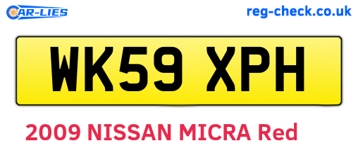 WK59XPH are the vehicle registration plates.
