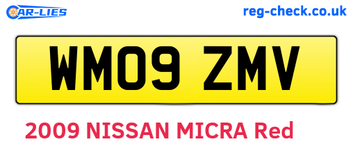 WM09ZMV are the vehicle registration plates.