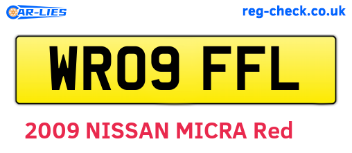 WR09FFL are the vehicle registration plates.
