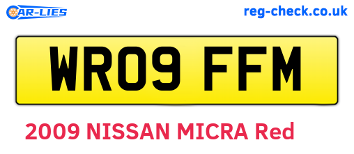 WR09FFM are the vehicle registration plates.