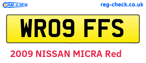 WR09FFS are the vehicle registration plates.
