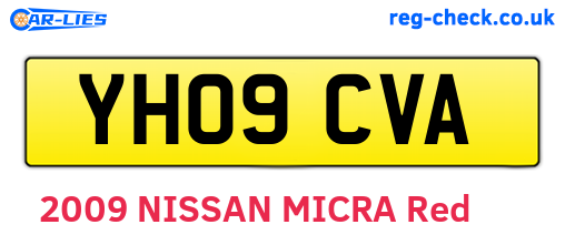 YH09CVA are the vehicle registration plates.