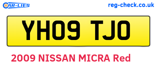 YH09TJO are the vehicle registration plates.