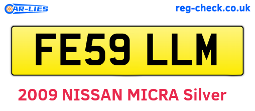 FE59LLM are the vehicle registration plates.