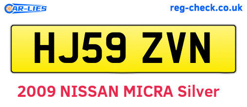 HJ59ZVN are the vehicle registration plates.