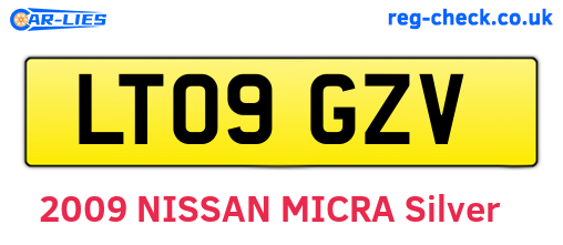 LT09GZV are the vehicle registration plates.