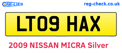 LT09HAX are the vehicle registration plates.