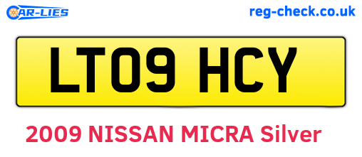 LT09HCY are the vehicle registration plates.