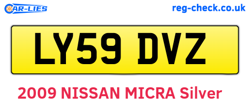 LY59DVZ are the vehicle registration plates.