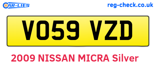 VO59VZD are the vehicle registration plates.