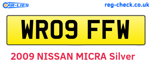 WR09FFW are the vehicle registration plates.