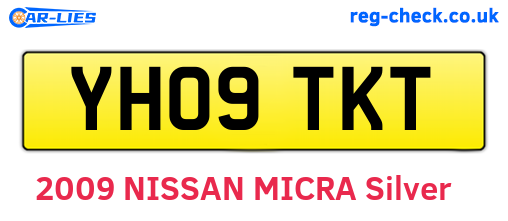 YH09TKT are the vehicle registration plates.