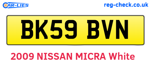 BK59BVN are the vehicle registration plates.