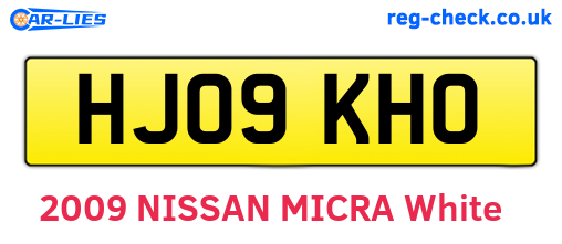 HJ09KHO are the vehicle registration plates.