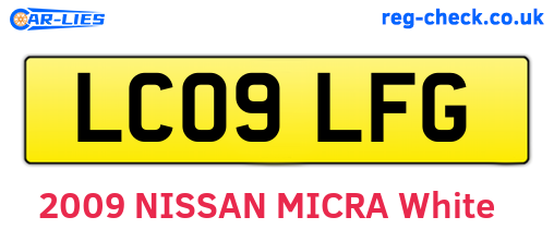 LC09LFG are the vehicle registration plates.